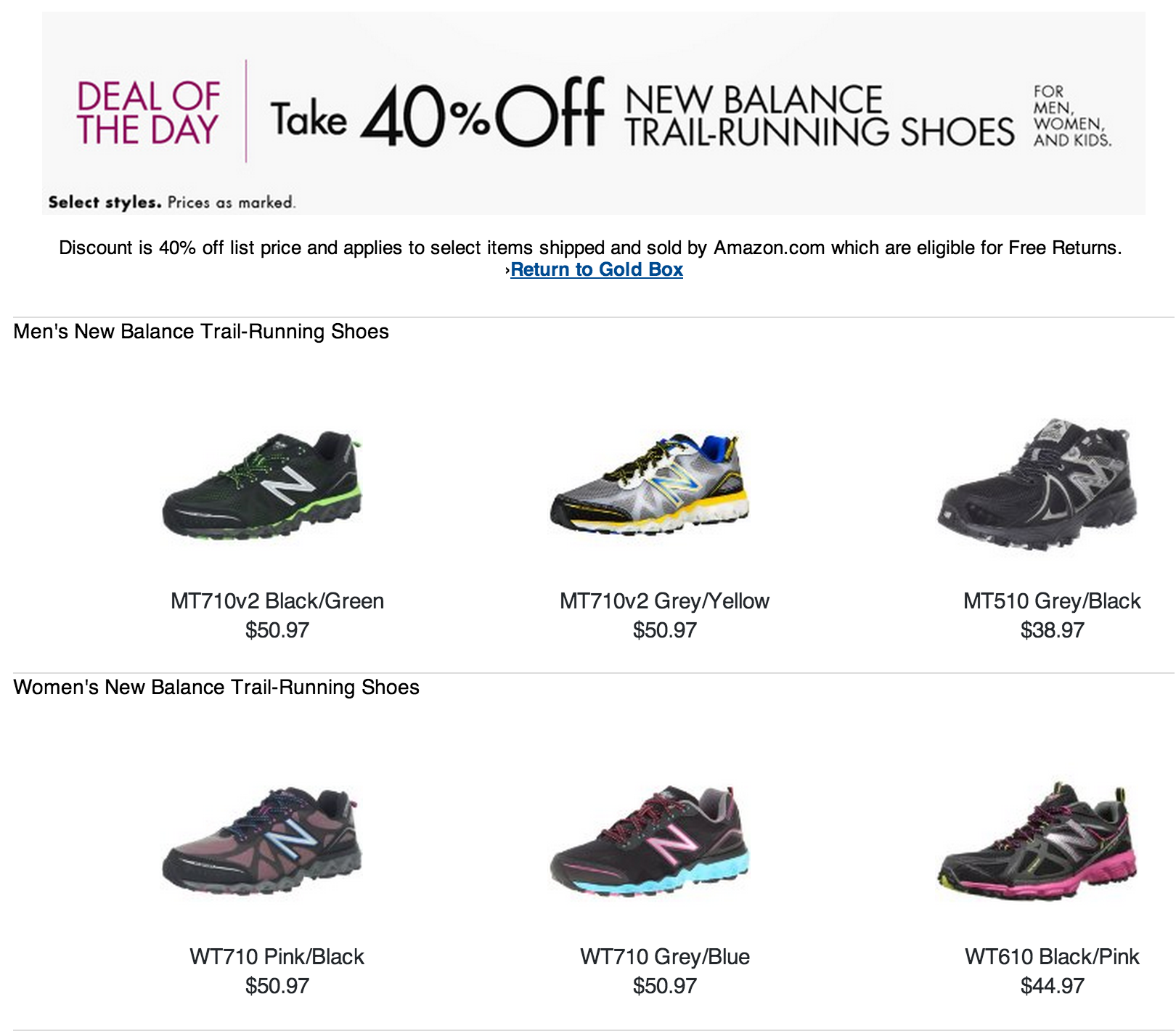 Discounted new balance clearance shoes