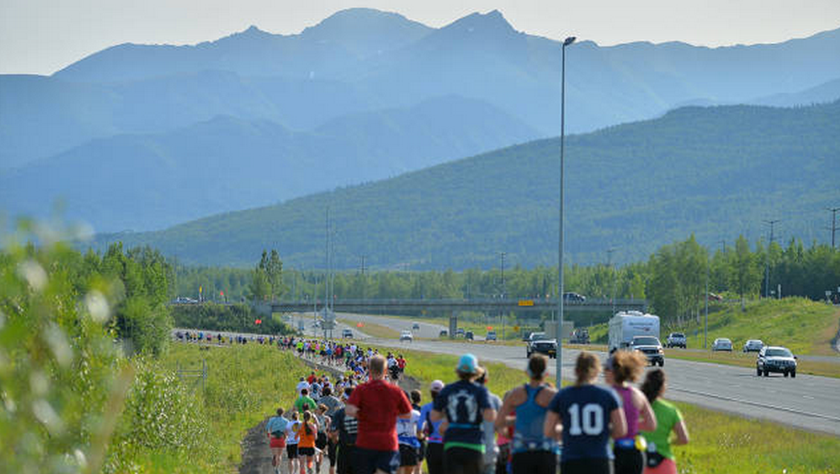 Races and Places: Mayor's Midnight Sun Marathon and Half Marathon,  Anchorage, Alaska