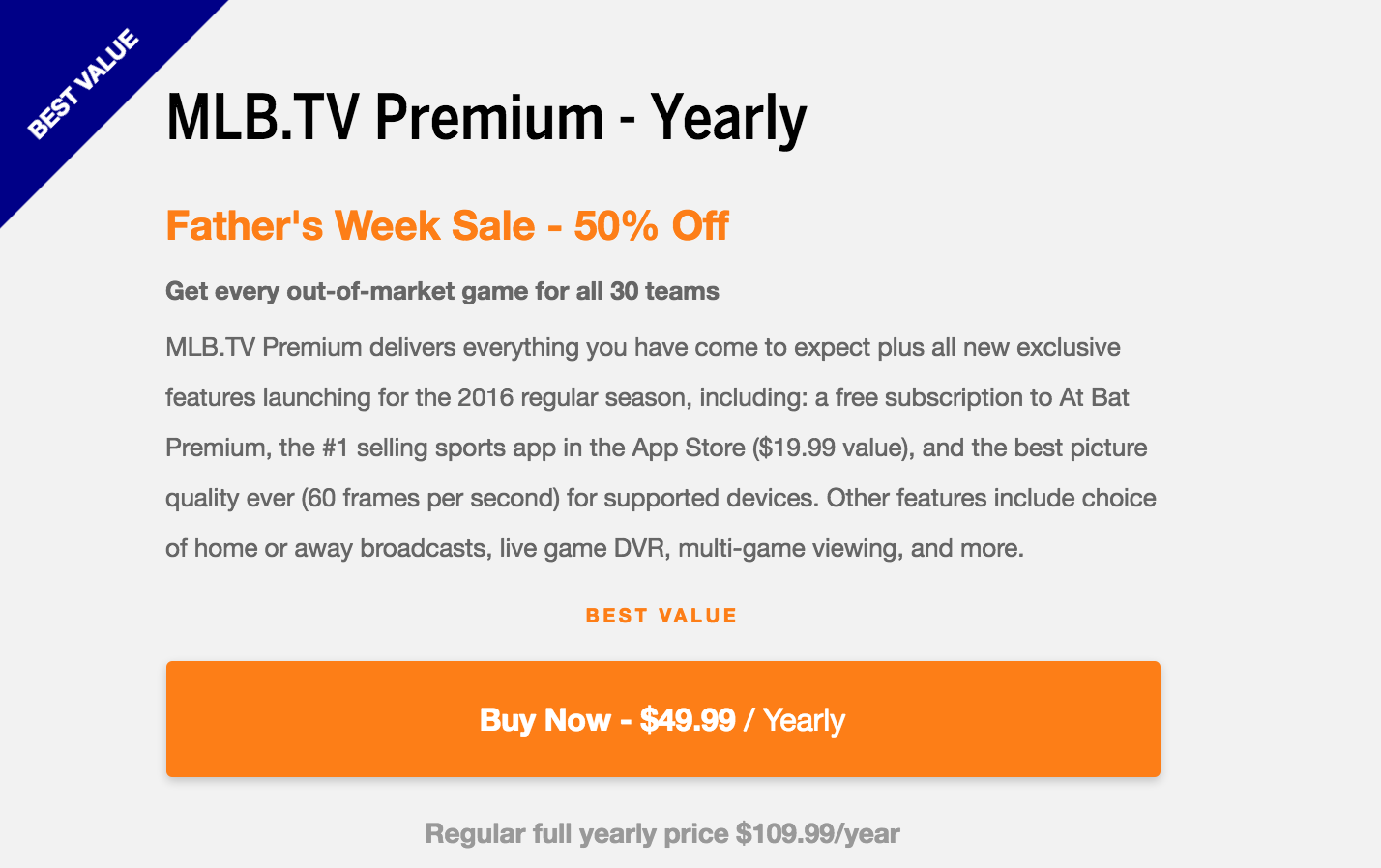 Get MLB TV for 50% Off - Watch Your Favorite Team(s) Wherever You Go!