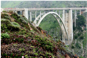 a bridge over a cliff
