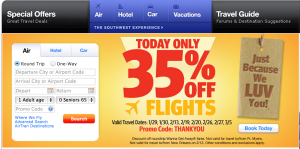 Southwest Airlines Promo