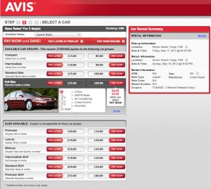 two free weekend days with avis