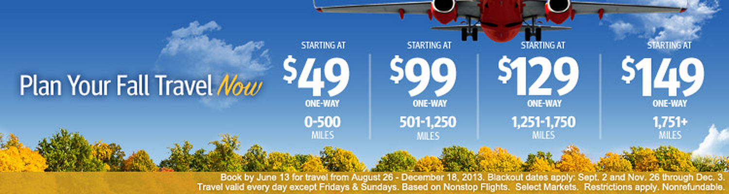 southwest airlines flights sale $69