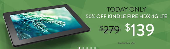 a black tablet with a green background
