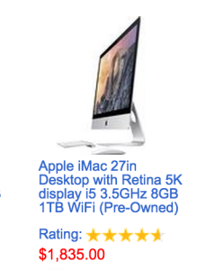This iMac was available for $1,470 with the coupon!