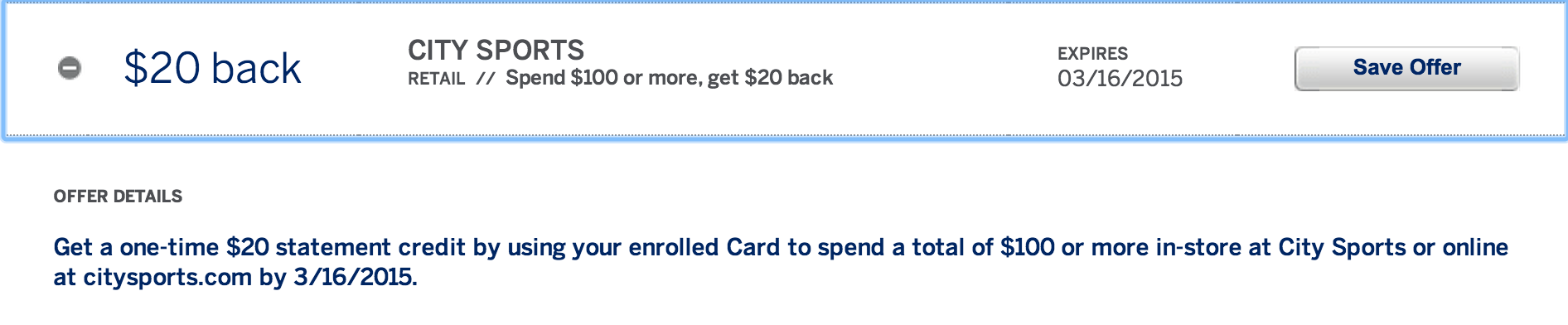 Amex Offer