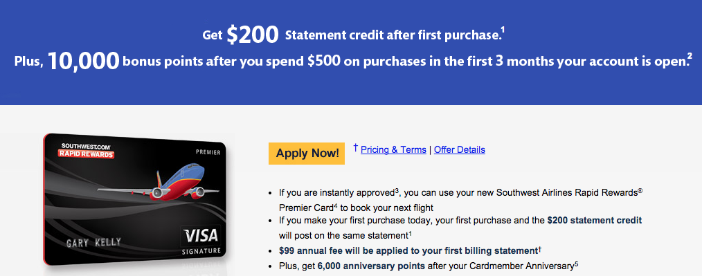 Southwest Credit Card Offer Of 200 And 10 000 Points Good Deal Running With Miles