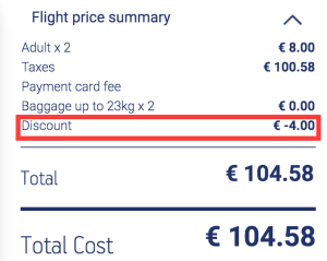 Airline discount