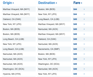 JetBlue sale