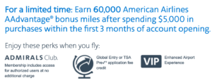 60,000 American Airline miles