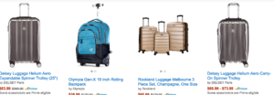 luggage deals on Amazon