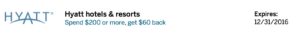 hyatt Amex Offer