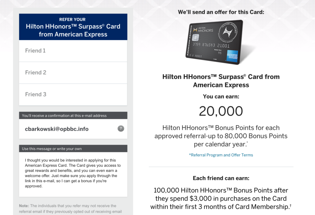 100K Hilton Surpass referral