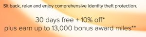 13,000 bonus miles
