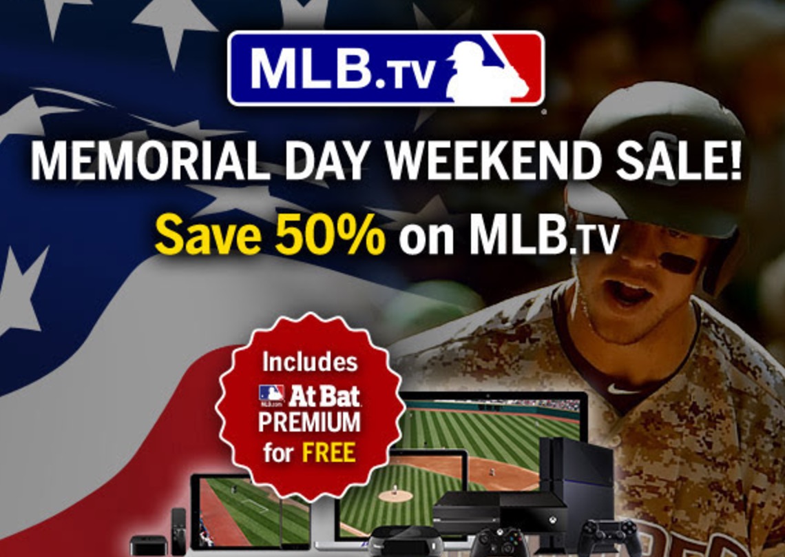Special Deal MLB TV for 50 Off Regular Subscription Price Running