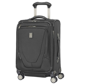 a black suitcase with wheels