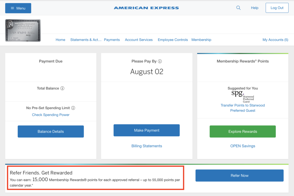 get American Express Referral Links