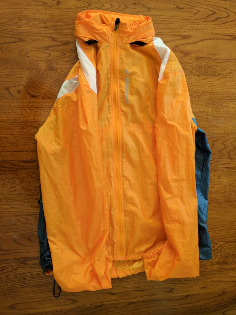 a jacket on a wood surface