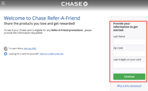 chase referral links