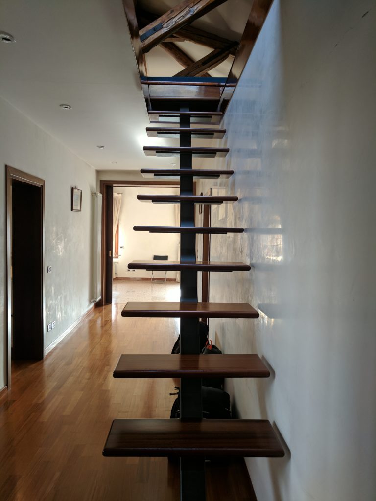 a staircase in a room