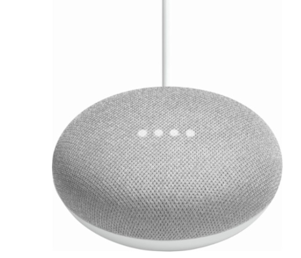 a round grey object with a white cord