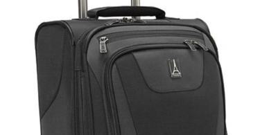 a black suitcase with handle