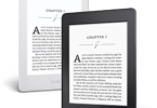 a white and black kindle reader