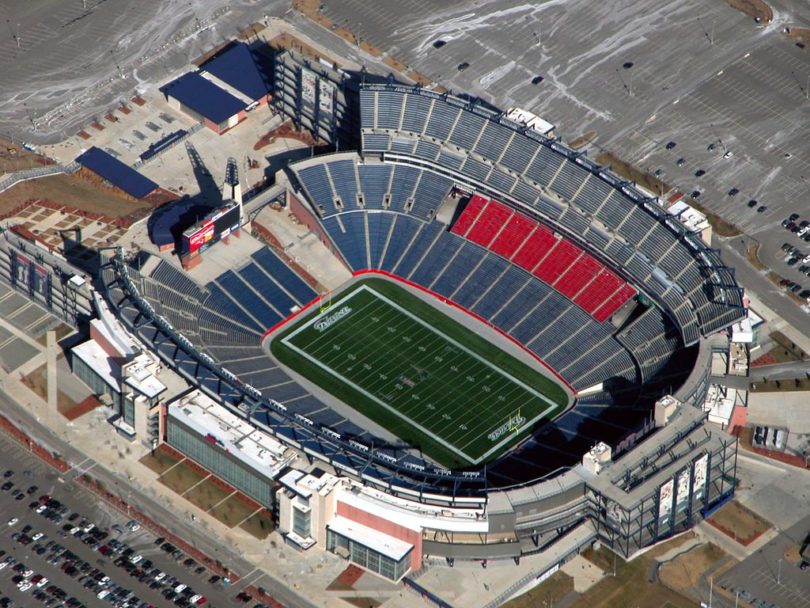 an aerial view of a stadium