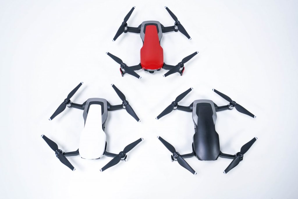 a group of drones with propellers