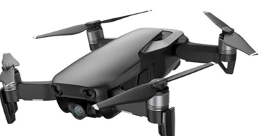a black drone with a camera