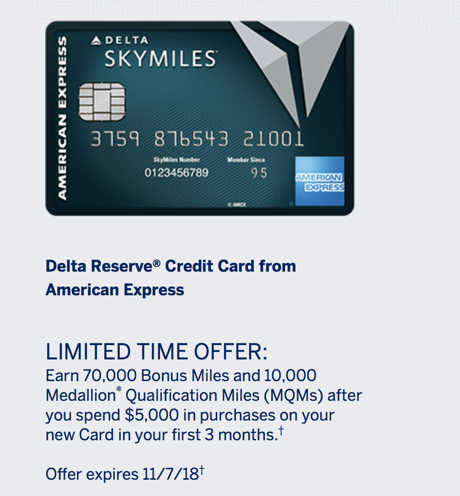 Highest Offer Now Available: Delta Reserve with 70,000 Miles and 10,000  Elite Miles - Running with Miles