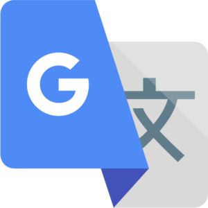 a blue and white logo
