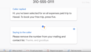 Google Call Screening