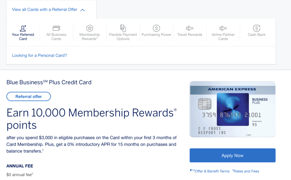 a screenshot of a credit card