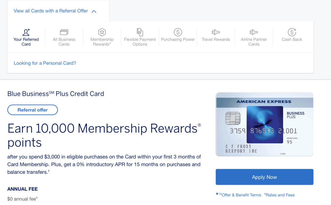 The Amex Blue Business Plus is Now the Best Card to Use For Referrals ...