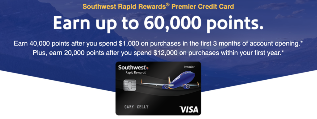 a credit card with an airplane on it