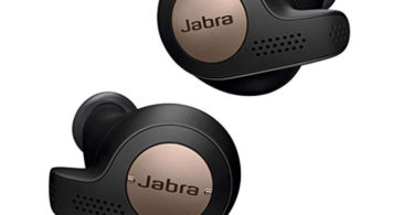 a pair of black and gold earbuds