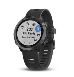 a black watch with a black band