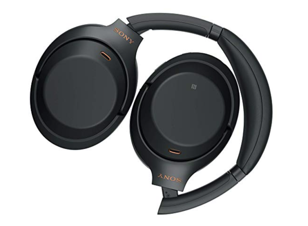 a pair of black headphones