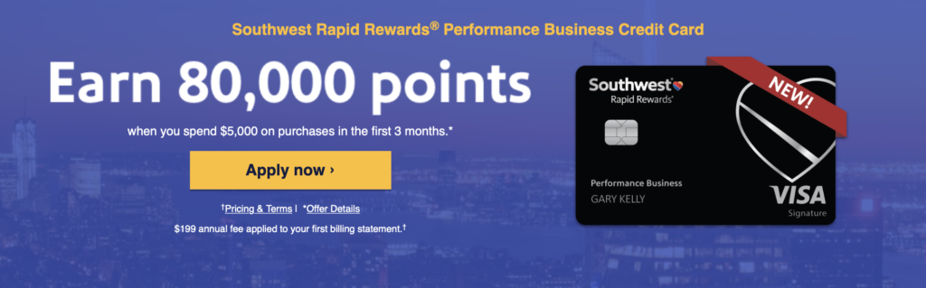southwest performance business credit card