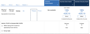 new turkish airlines 787 business class