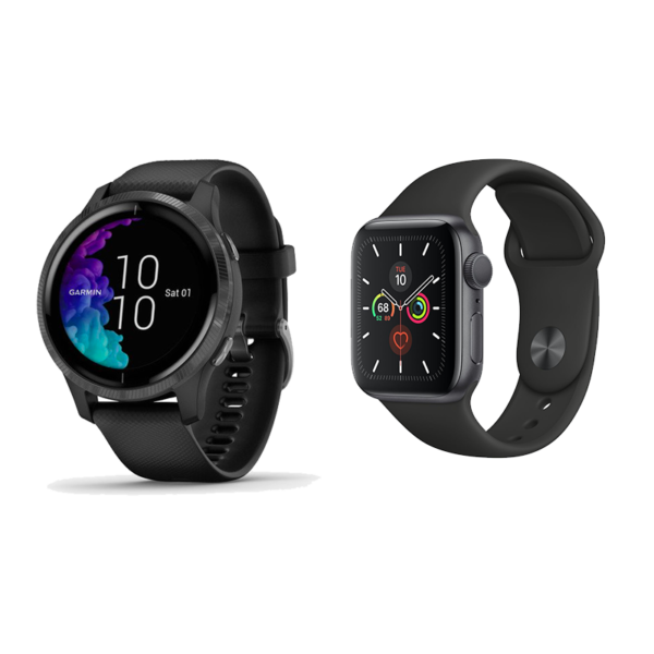 Head to Head Apple Watch Series 5 vs Garmin Venu / Vivoactive 4 Running with Miles