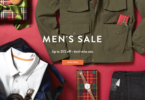 a man's sale with a jacket and a bag