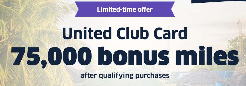 New United Club Card Offer of 75,000 United MIles - Running with Miles