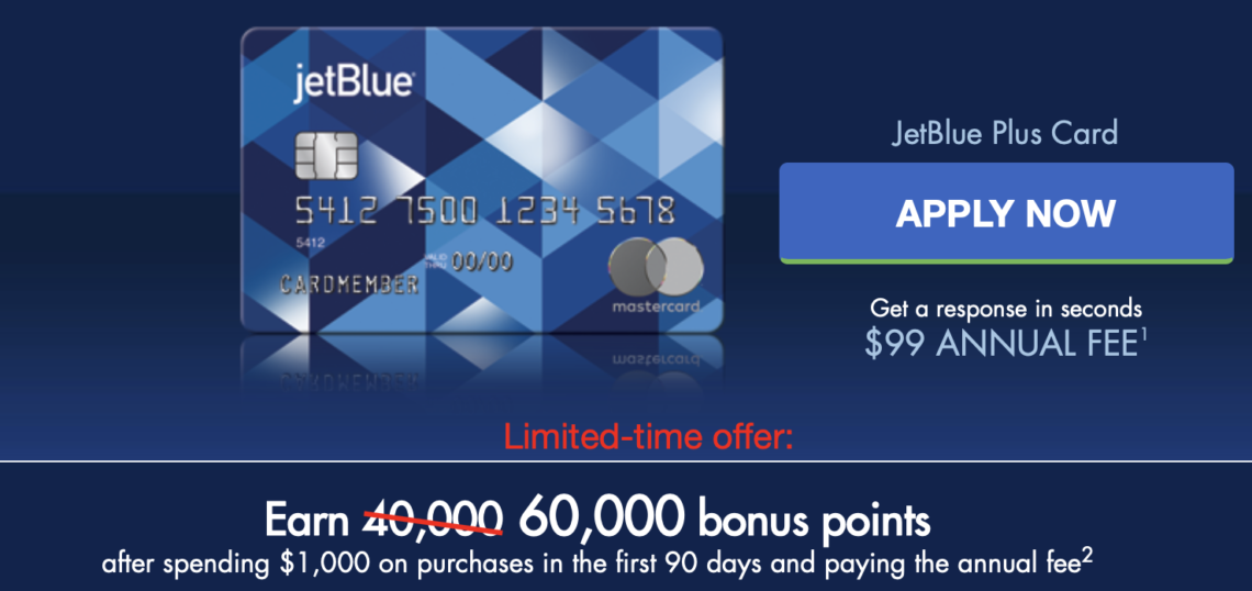 Big Offer Earn 60,000 JetBlue Points with LimitedTime Card Offer