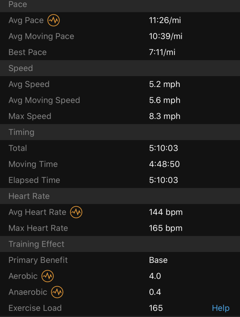 a screenshot of a running app
