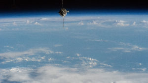 a satellite in space above earth