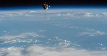 a satellite in space above earth