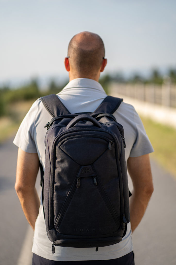 a man with a backpack