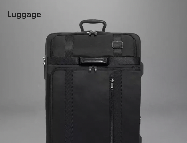 a black suitcase with a handle